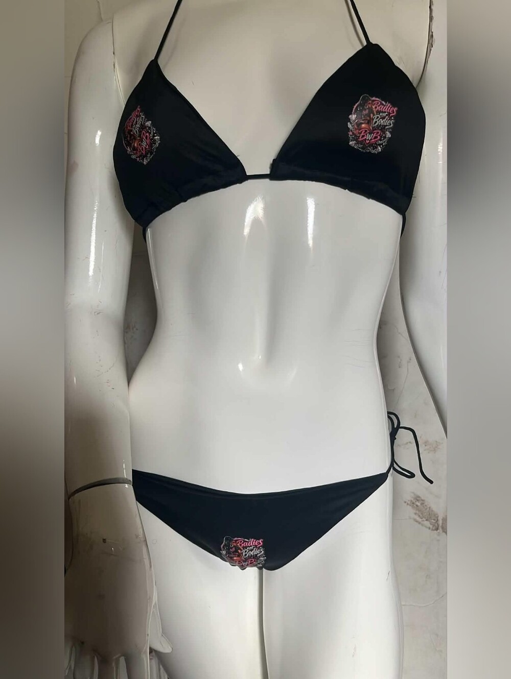 Black Triangle Logo Bikini Set - Baddies wit Bodies